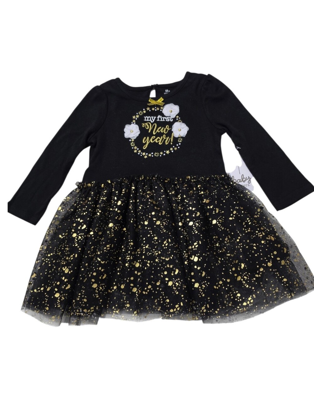 Baby Starters Baby Girls Long-Sleeve My First New Year Tutu-Skirt Dress 18M